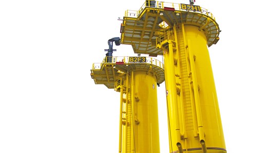 Cable and pipe seals for jackets and monopile foundations – Baltic II offshore wind farm, Germany