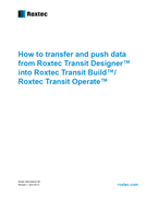 How to push data from Roxtec Transit Designer™