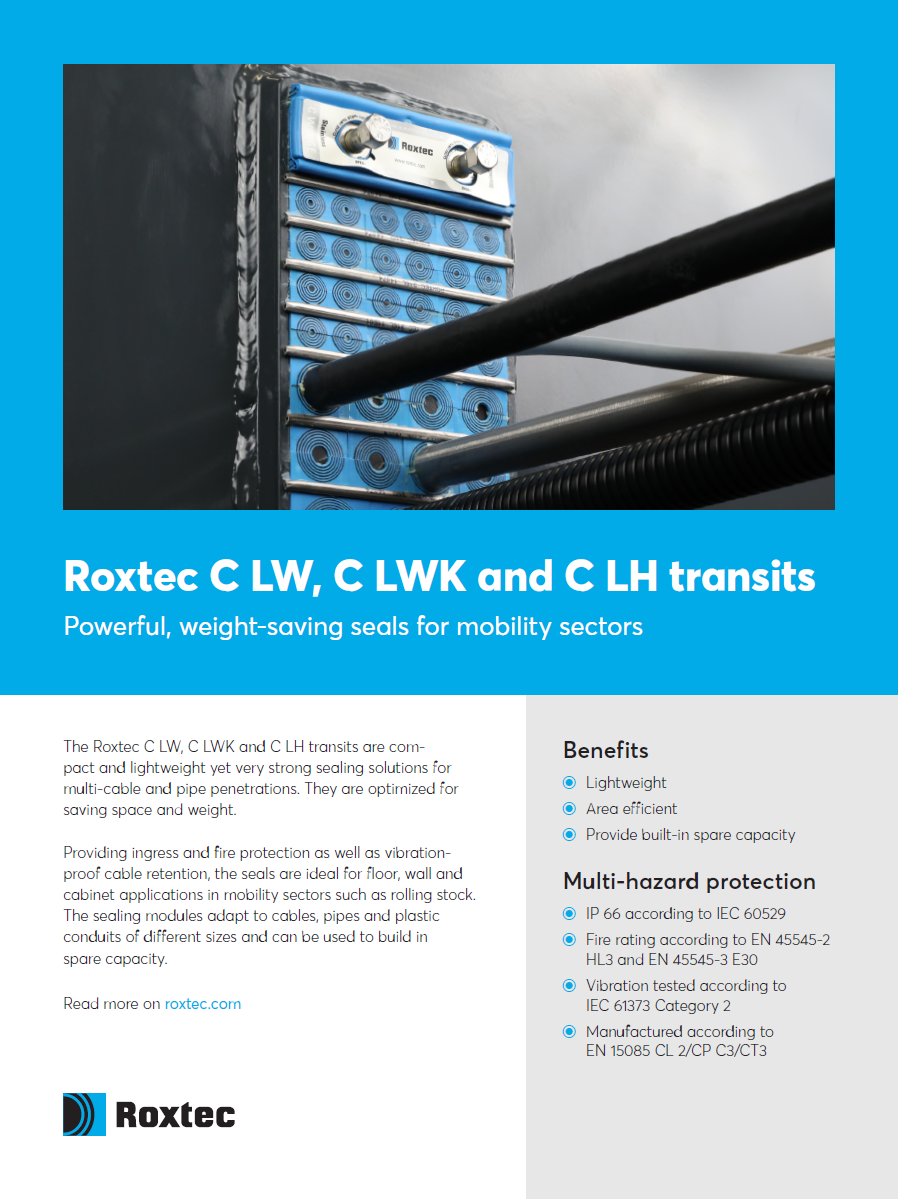 Roxtec C LW, C LWK and C LH transits