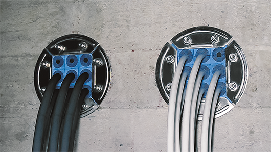 Kabel- och rörgenomföringar för skyddsrum 