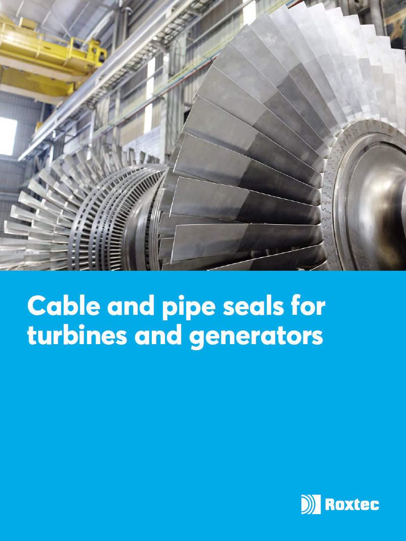 Cable and pipe seals for turbines and generators