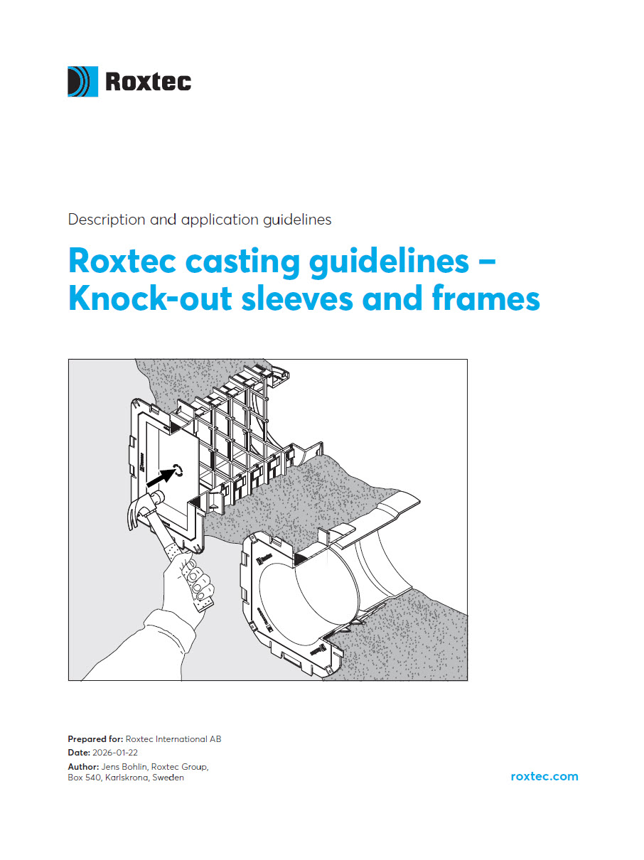 Linee guida per la muratura del manicotto a frattura prestabilita Roxtec