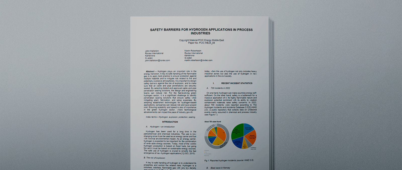 Barri&#xE8;res de s&#xE9;curit&#xE9; pour les applications de l&#x27;hydrog&#xE8;ne dans les industries de process 
