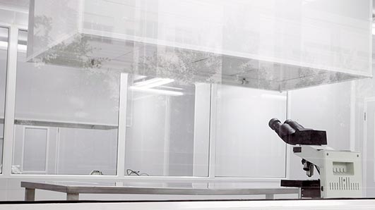 Cable and pipe sealing in laboratories and pharmaceutical facilities