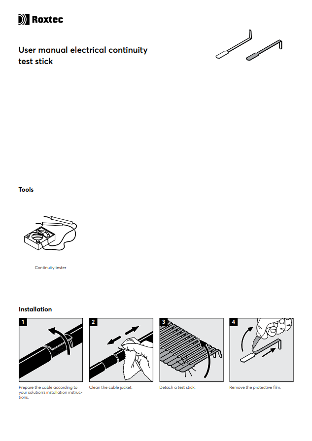 User manual electrical continuity test stick