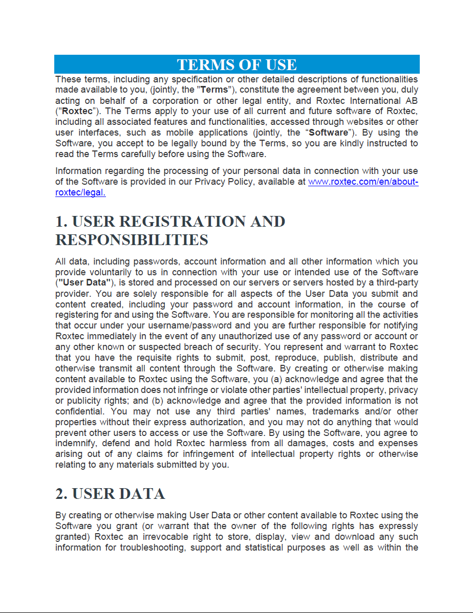 Terms of Use for Digital Solutions