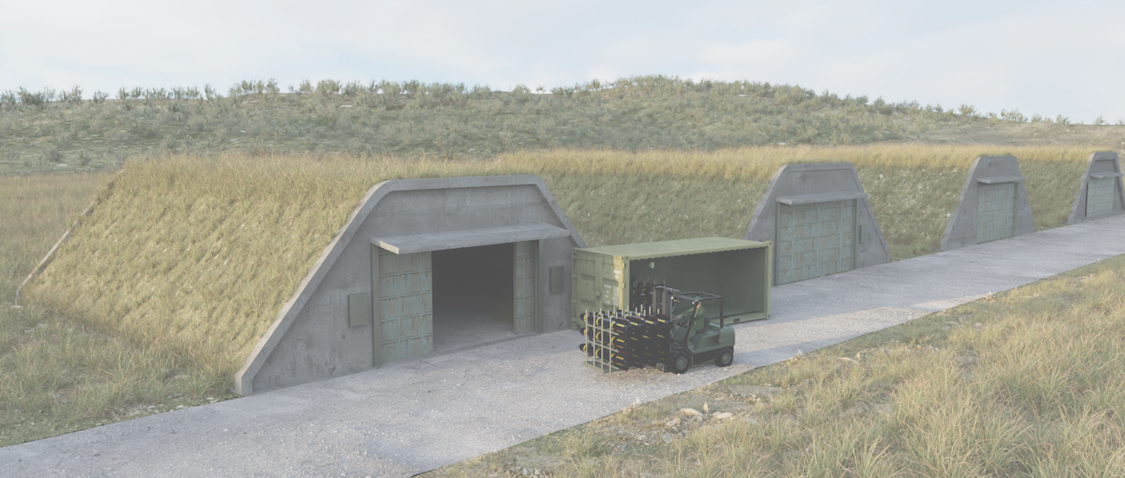 Cable and pipe seals for ammunition storage and explosive depots