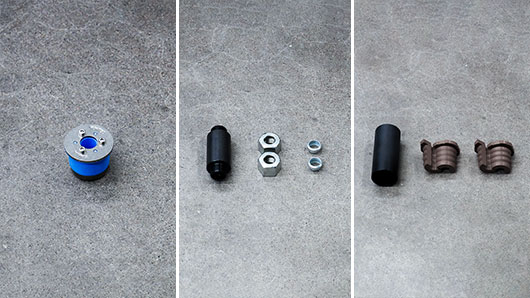 金属製パイプのシール処理 − 施工比較