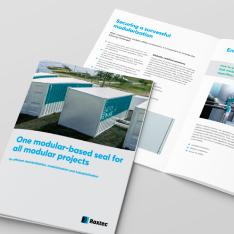 Modular Roxtec Sealing solutions for containerized data center equipment | Roxtec Global