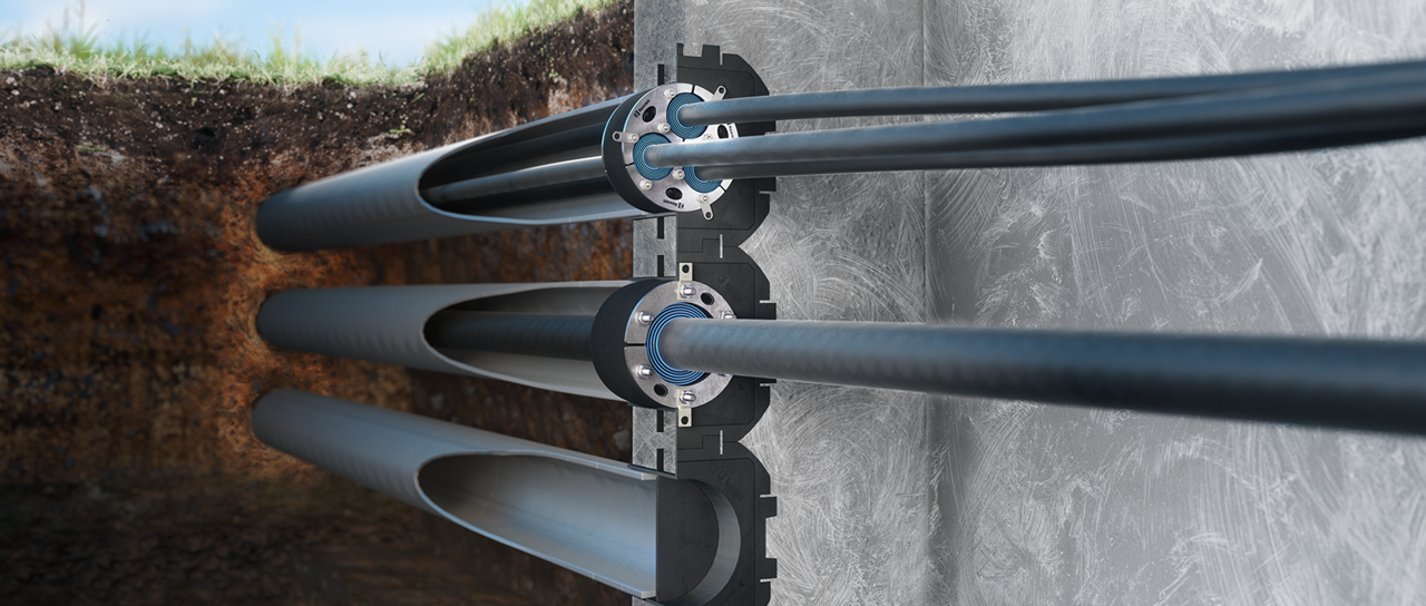 All Roxtec UG™ seals withstand 0.5 bar constant water pressure