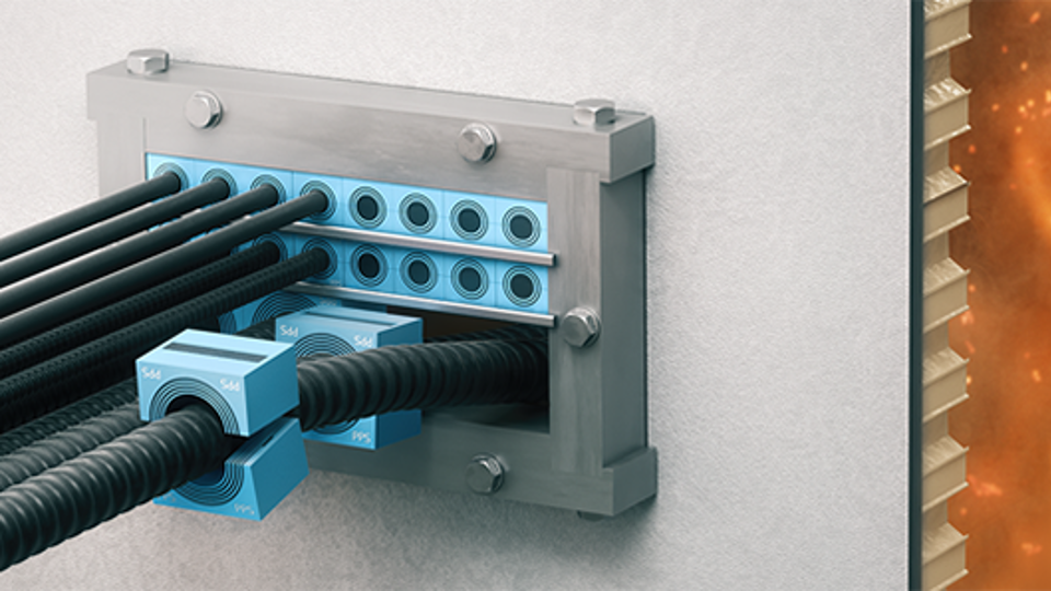 Cable, pipe and conduit sealing and cable clamping for rolling stock ...