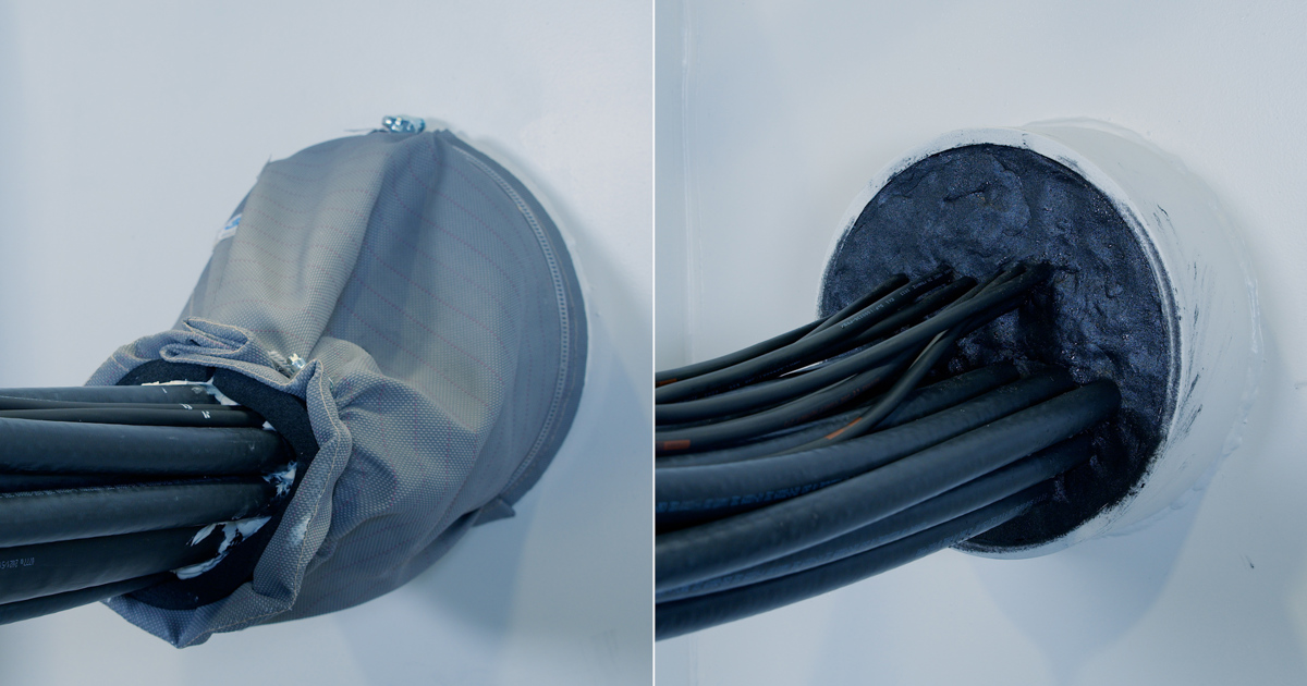 GK Firestop sealing kit compared to compound and filler-based method ...