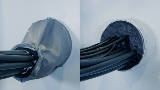 Cut down on insulation by using the GK Firestop cable sealing kit ...