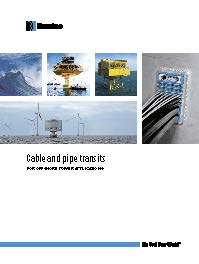 Cable and pipe transits for offshore power applications