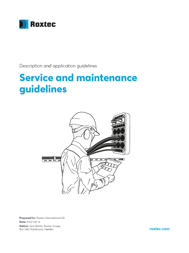 Roxtec service and maintenance guidelines