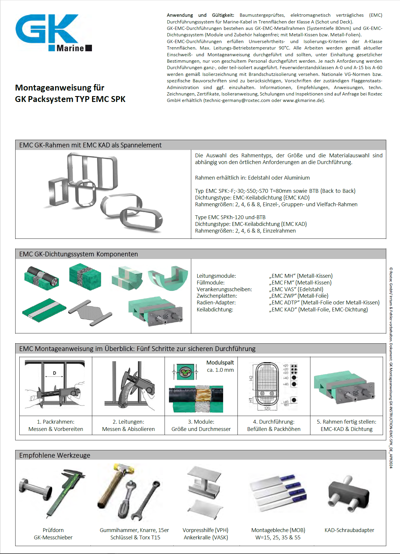 GK EMC SPK Rahmen Montageanleitung