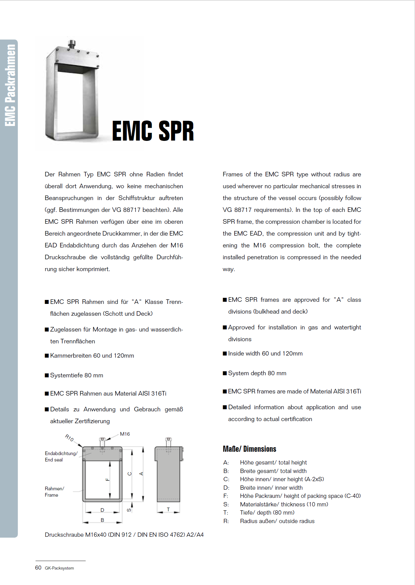 GK EMC SPK Rahmen Montageanleitung