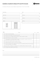 Liste de contrôle de l'installation - Roxtec CF 8 et CF 32