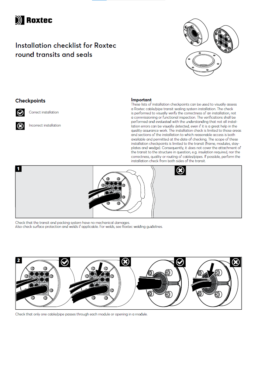 Installation checklist - solutions circulaires