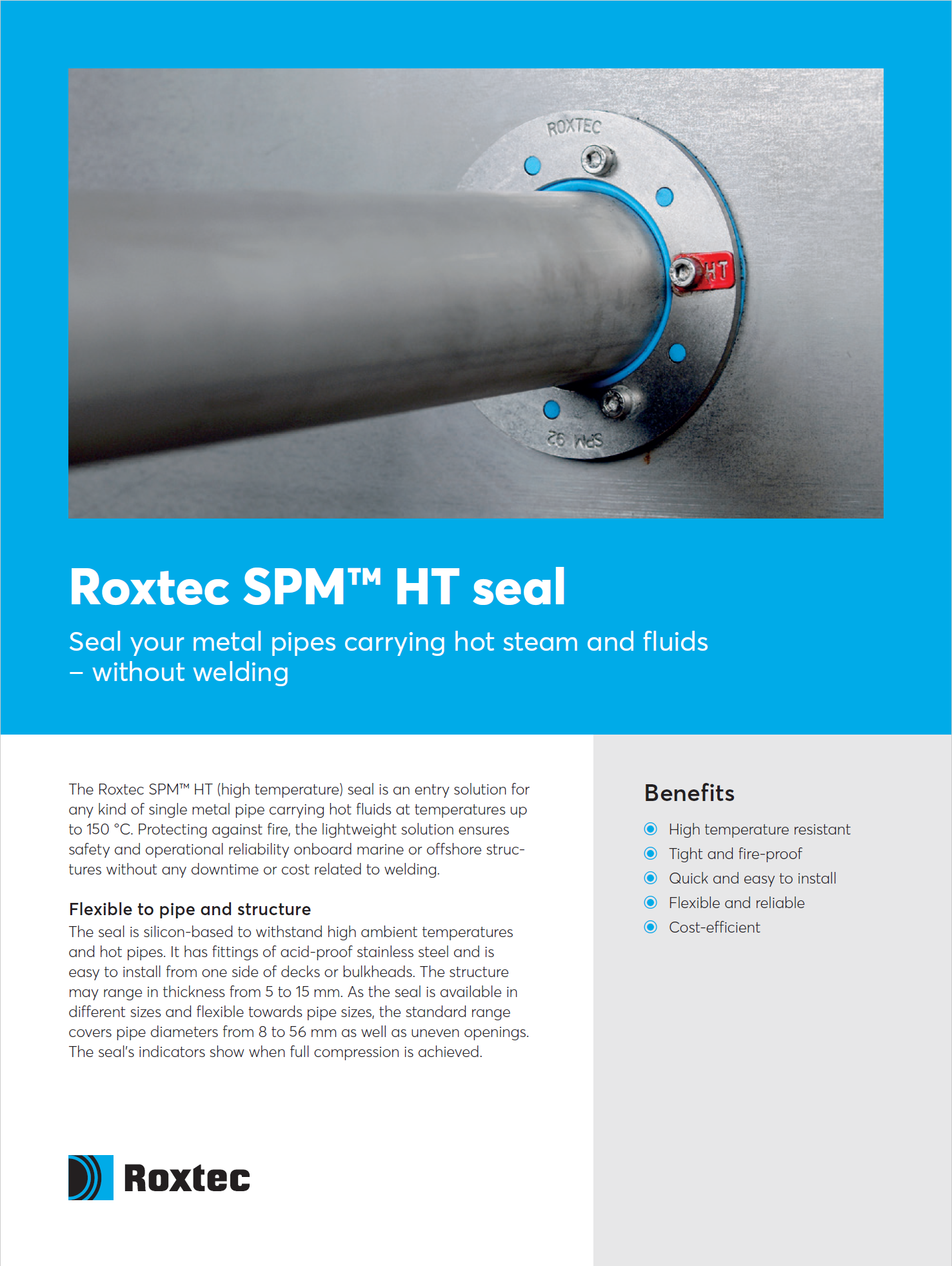 Roxtec SPM™ HT seal product folder