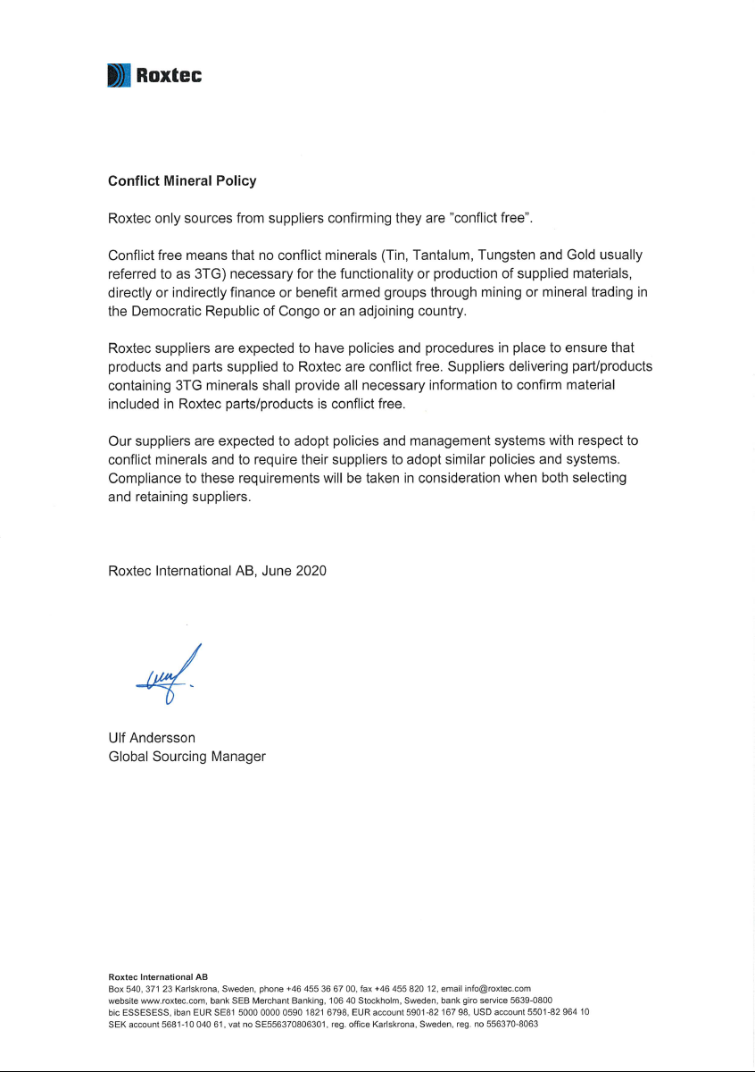 Beleid inzake conflictmineralen