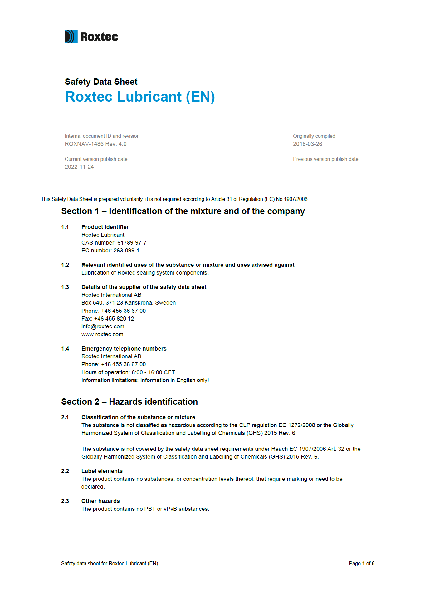 Roxtec Lubricant (ES)