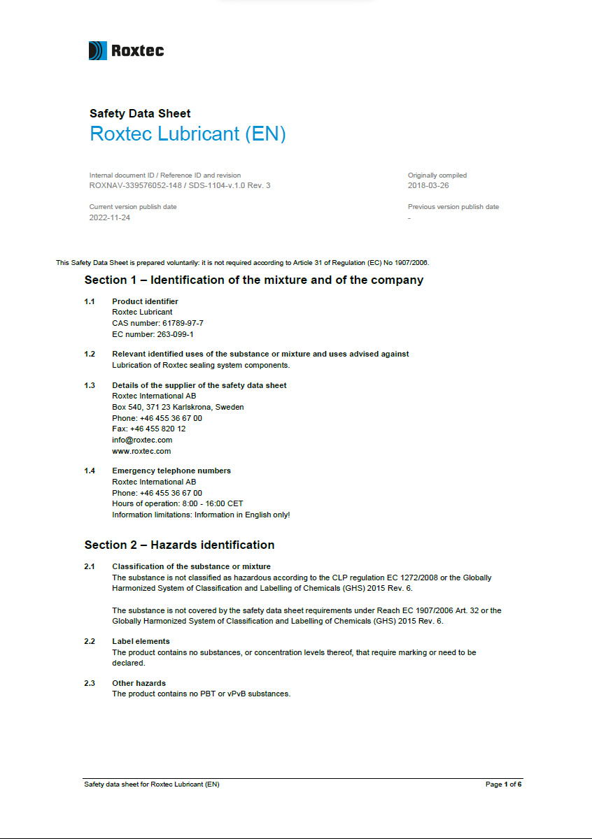 Roxtec Lubricant (SE)