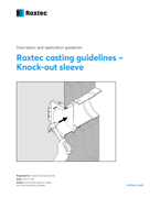 Casting guidelines for Roxtec knock-out sleeve
