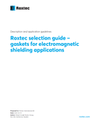Roxtec-Auswahlhilfe – Dichtungen für elektromagnetische Abschirmungsanwendungen
